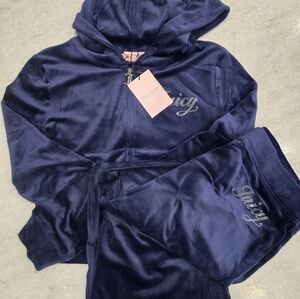 NWT! L JUICY COUTURE BLING TRACKSUIT - Atlantis - Pants & Hoodie Rare